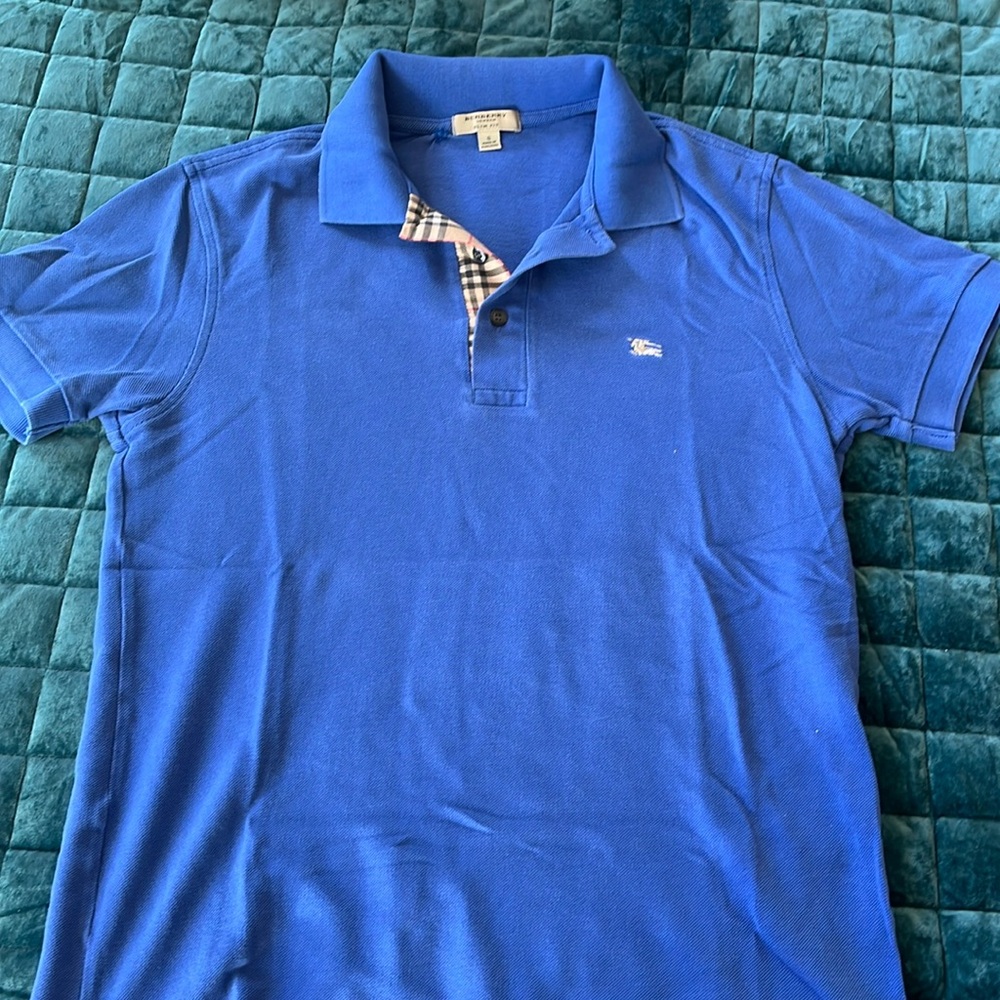 Men’s Size S - Burberry London Slim Fit Blue Polo